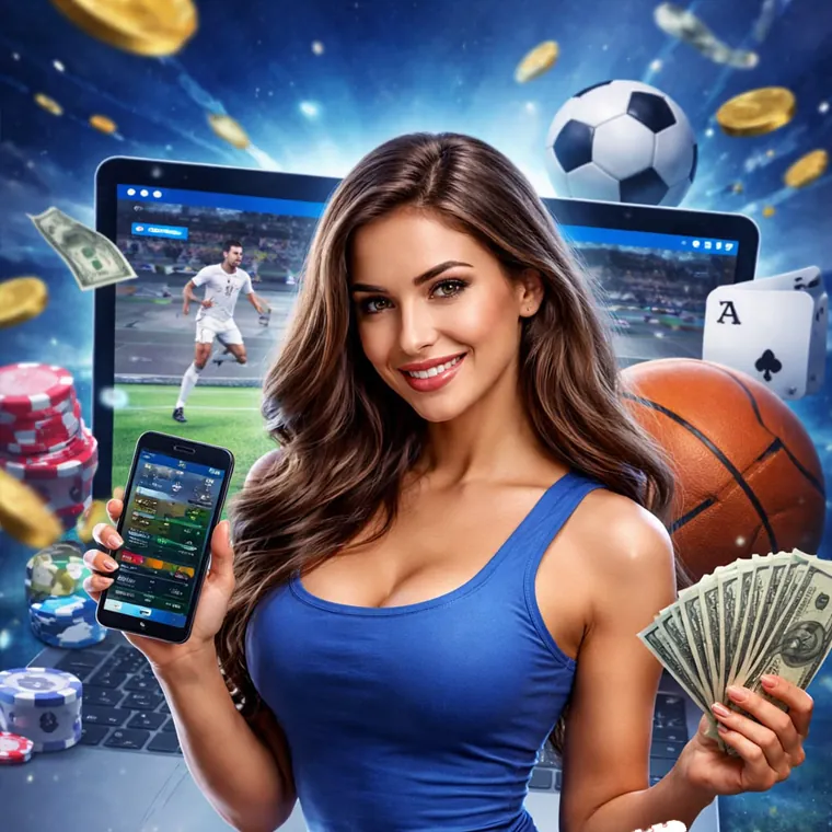 Secure online gambling platform with padlock icon and data encryption symbols